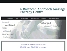 Tablet Screenshot of abalancedapproach.ca